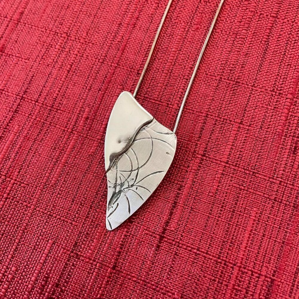 Jessie Senecal Handmade Sterling Sliver "Overlapping Circles" Necklace